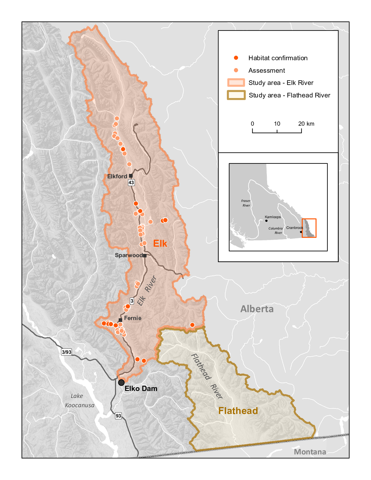 Overview map of Study Areas.