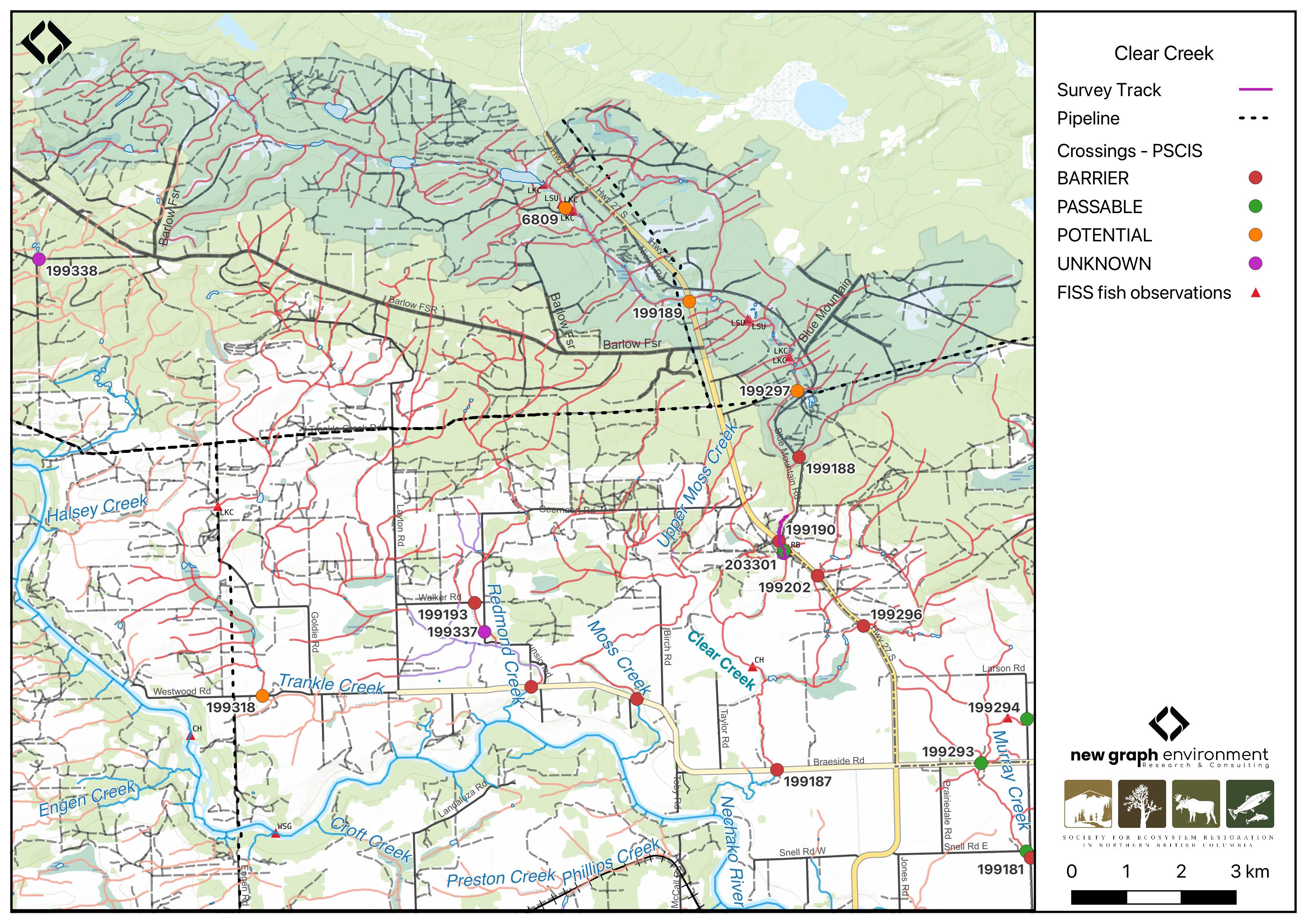 Map of Clear Creek