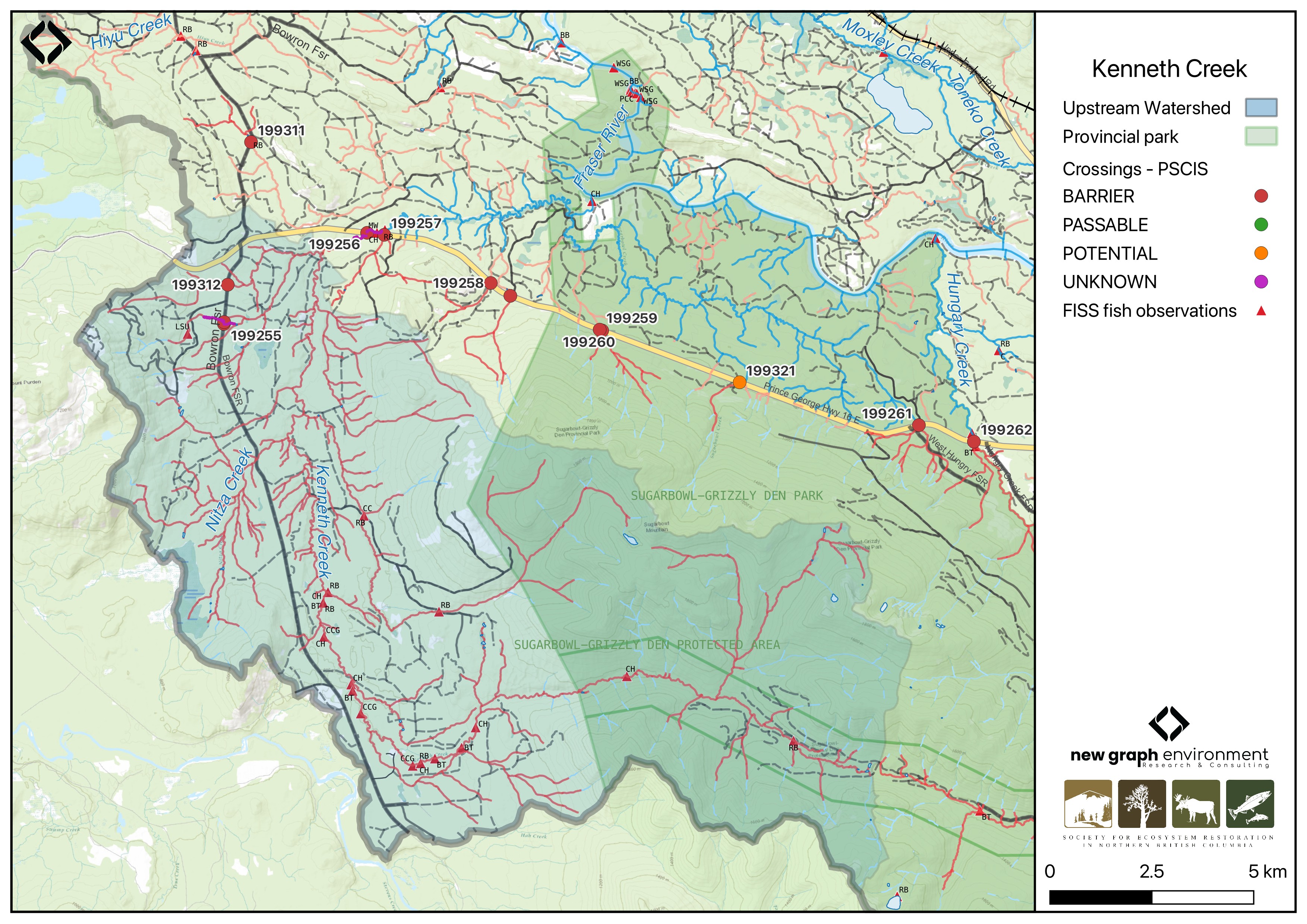 Map of Kenneth Creek