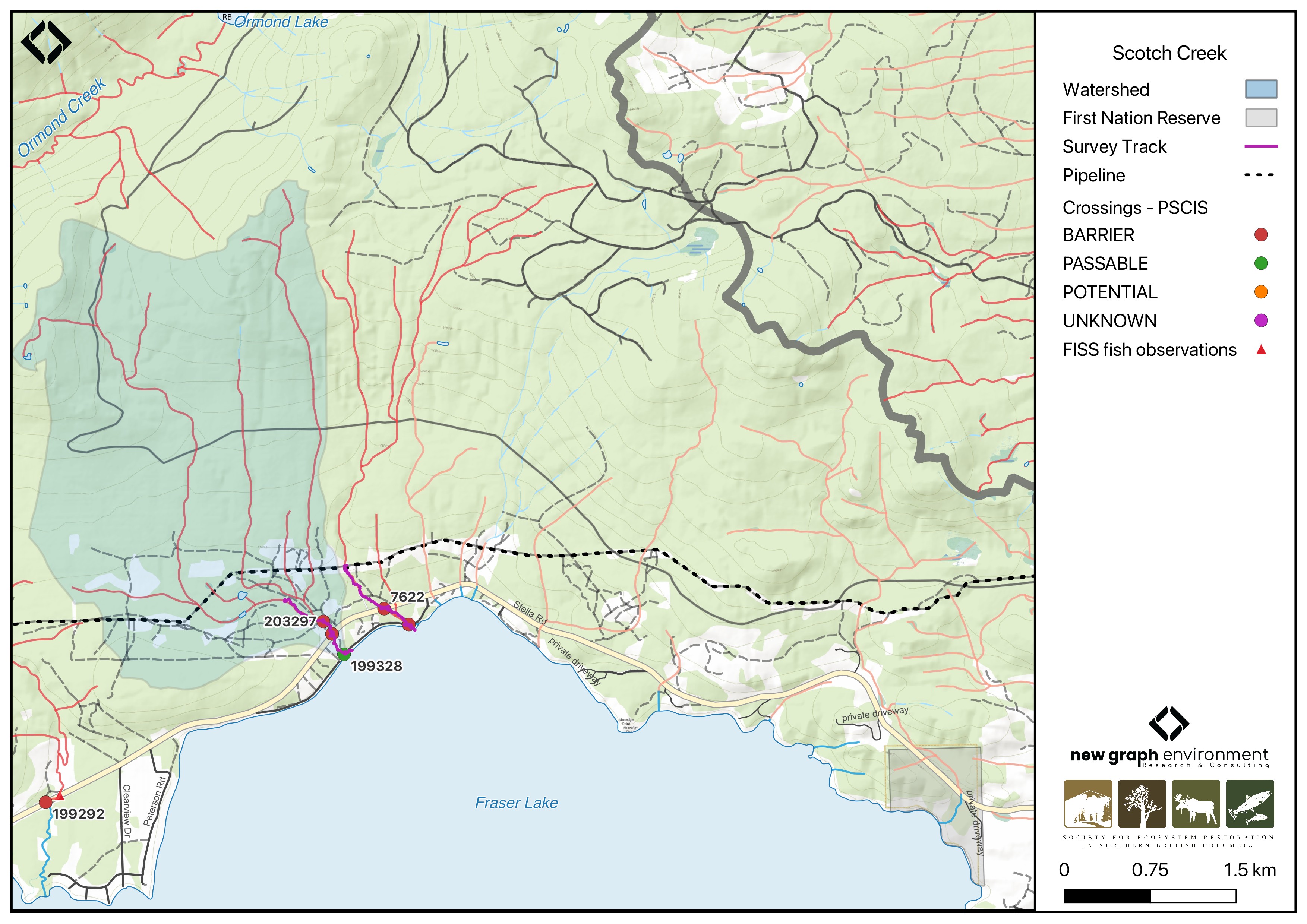 Map of Scotch Creek