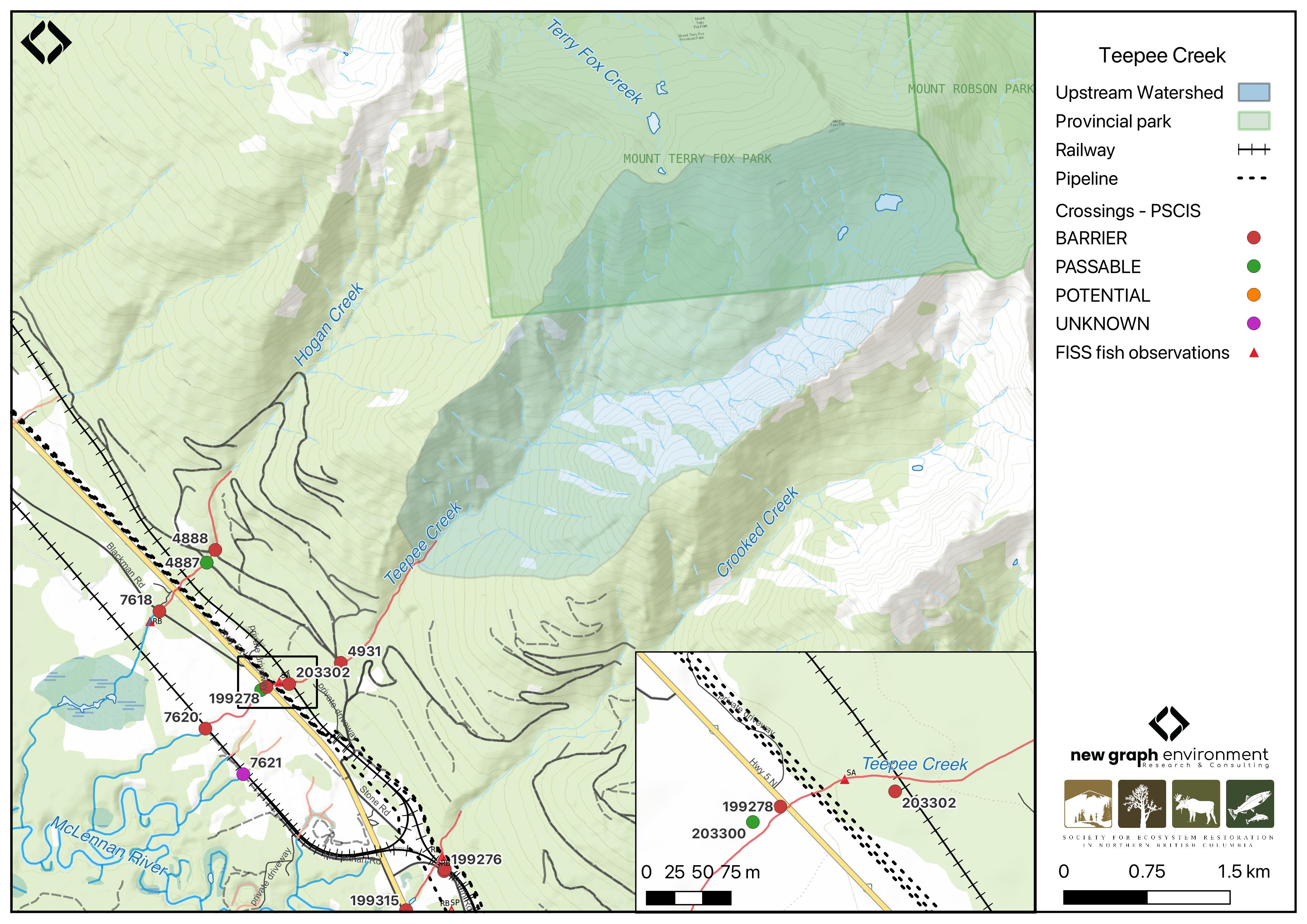 Map of Teepee Creek