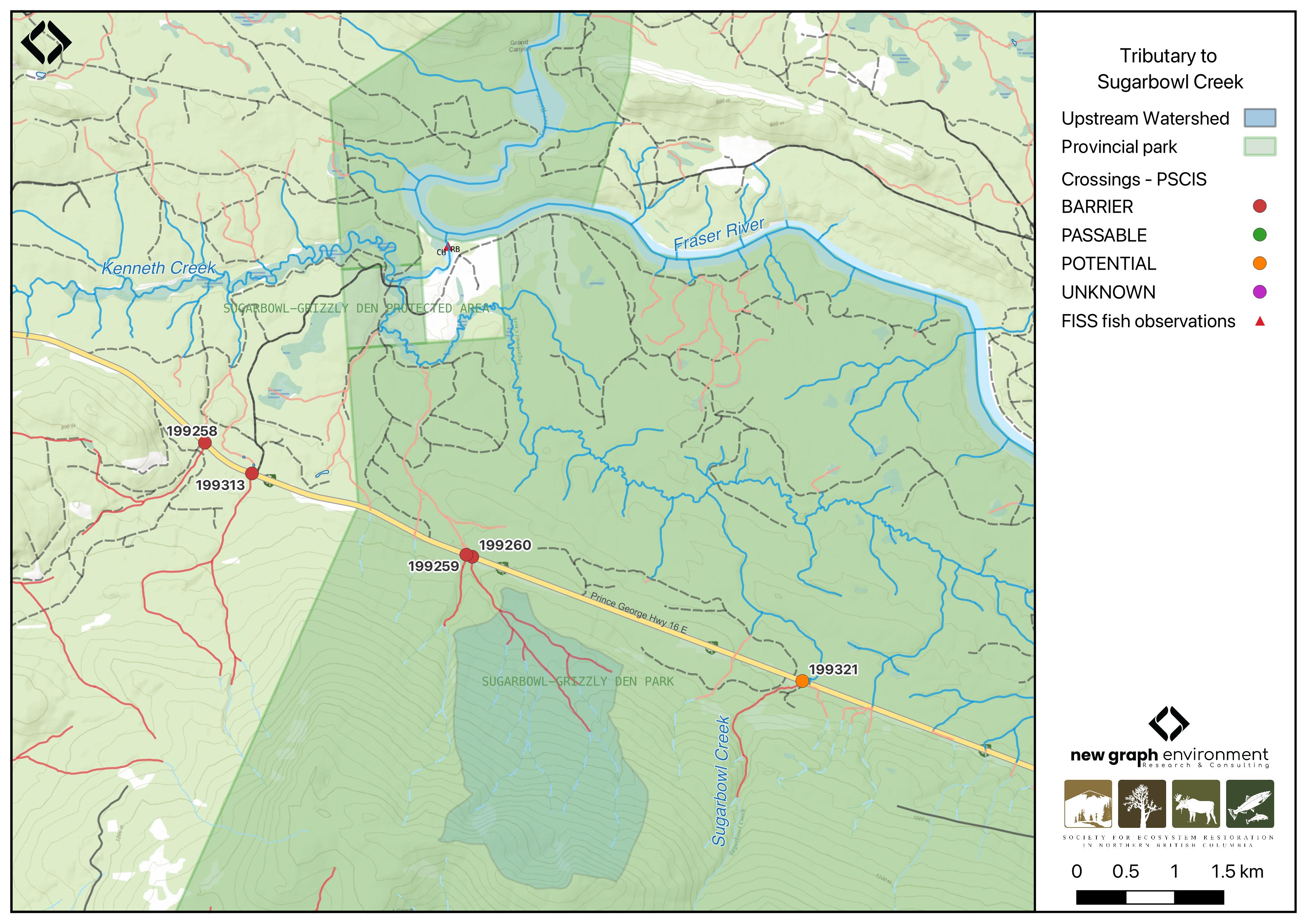 Map of Tributary to Sugarbowl Creek