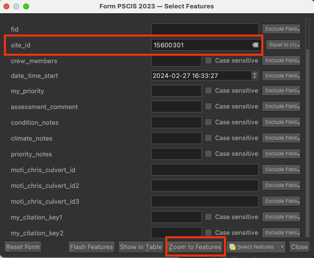 How to finding features in QGIS