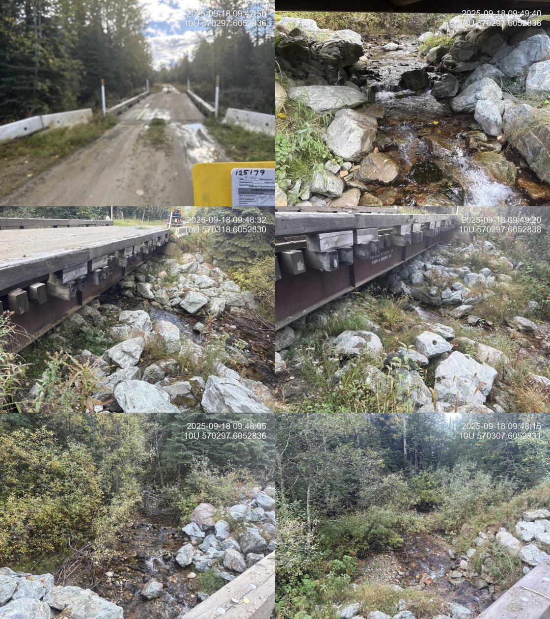 PSCIS crossing 125179 in 2025.