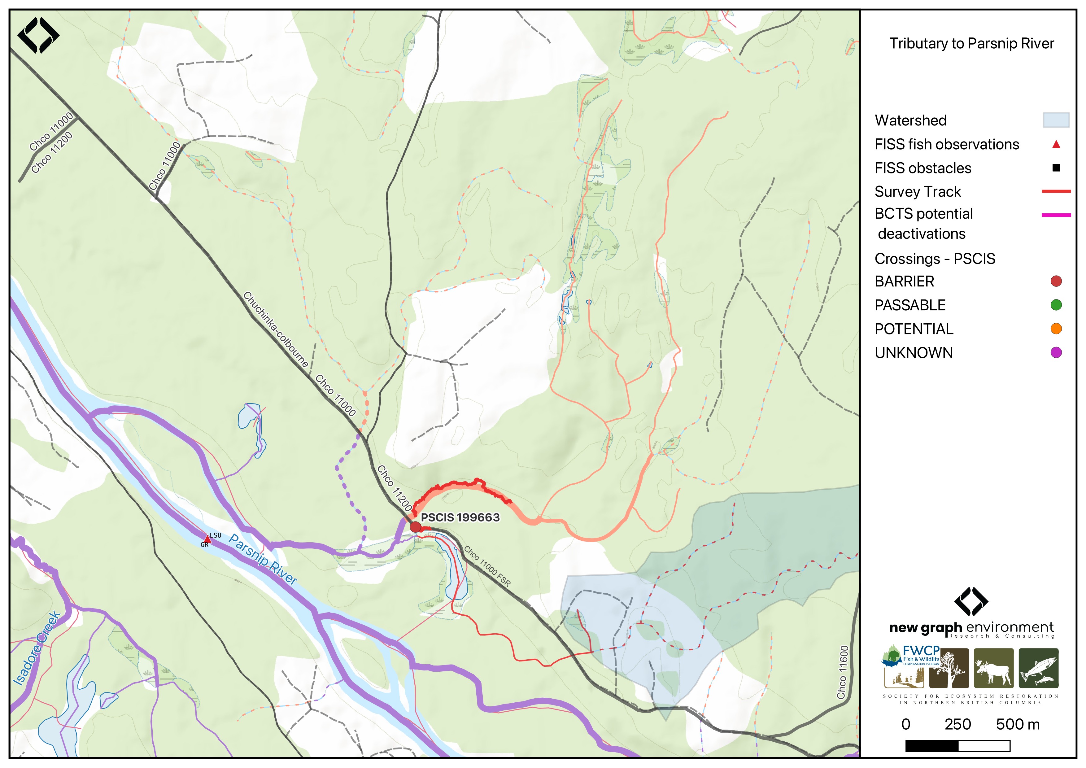 Map of Tributary To Parsnip River