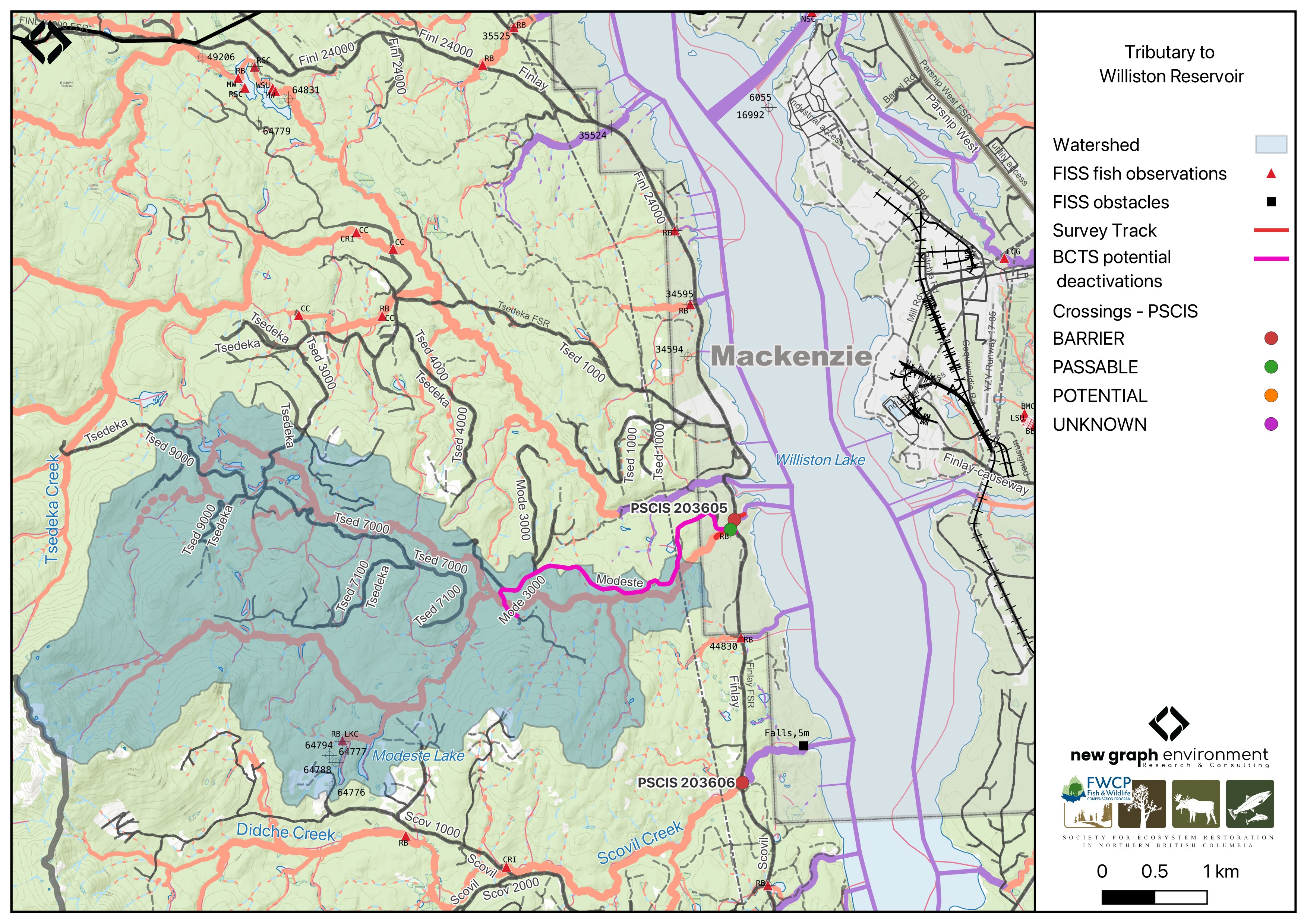 Map of Tributary To Williston Reservoir