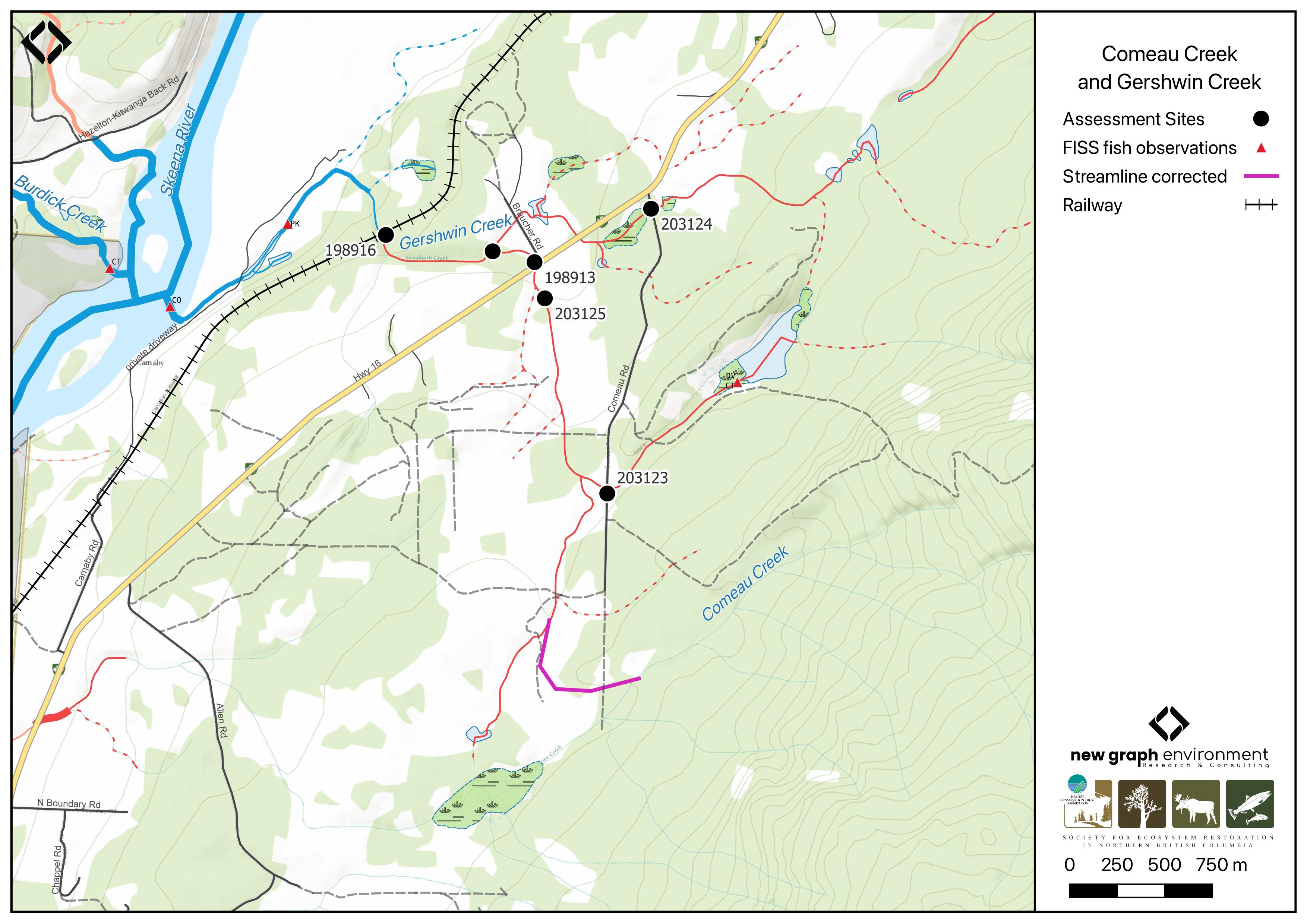 Comeau Creek and Gershwin Creek