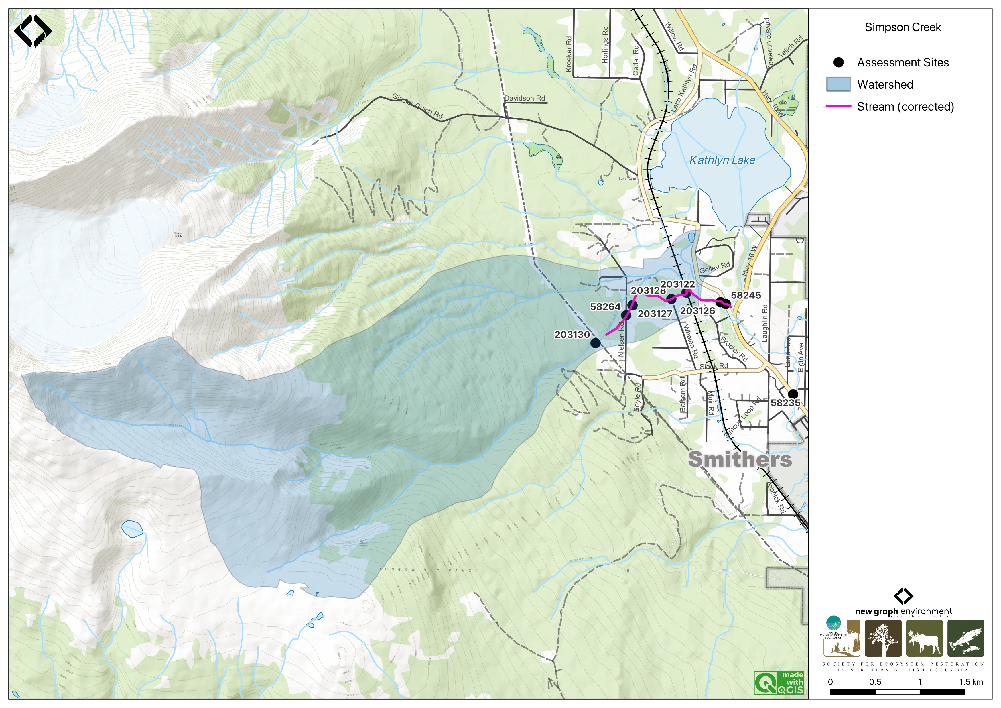 Map of Simpson Creek