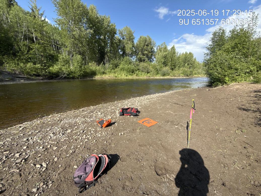 View of upstream end of site