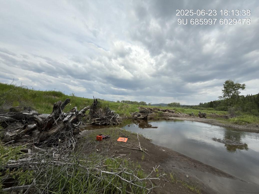 View of downstream end of site